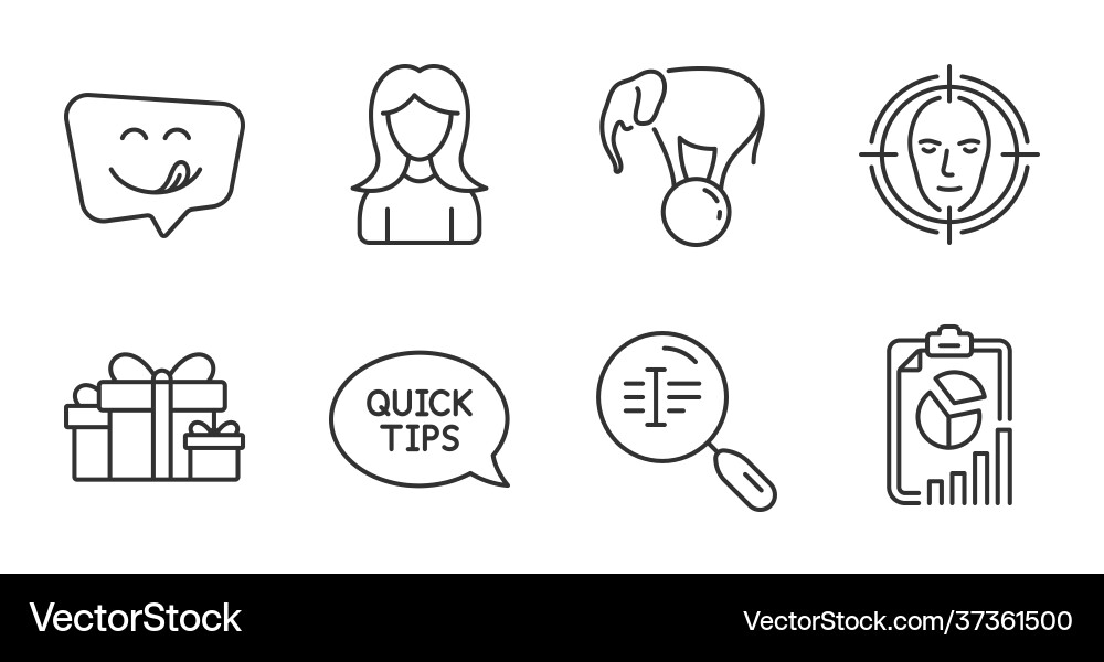 Report quickstart guide and elephant on ball Vector Image