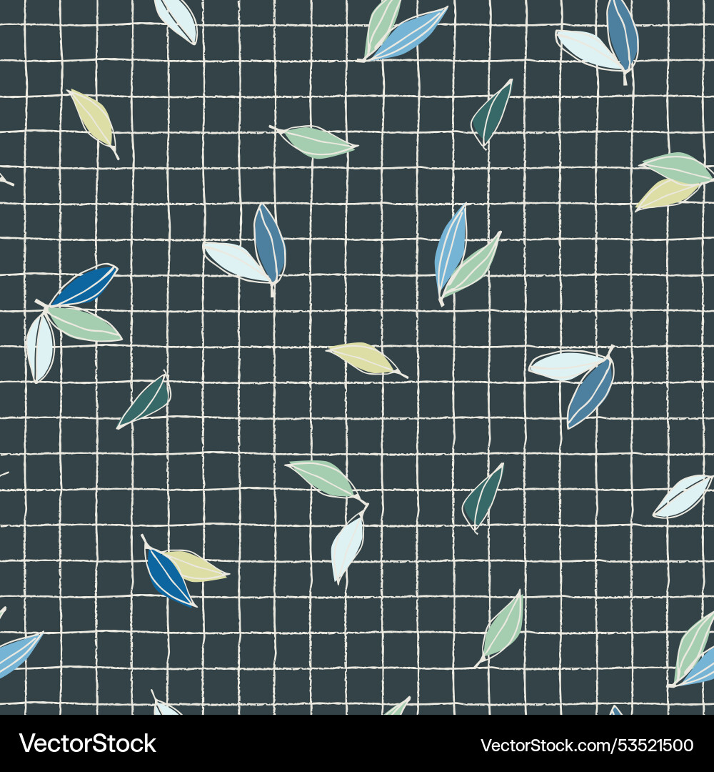 Seamless pattern with tree branches and leaves vector image