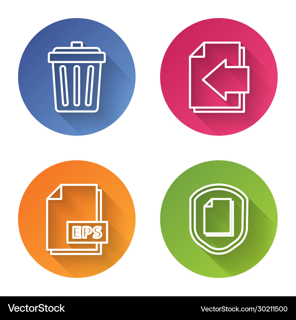 Set line trash can next page arrow eps file Set line trash can next page arrow eps file vector image