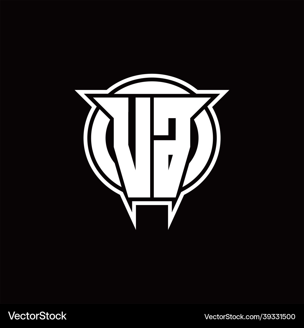 Vg logo monogram with circle rounded shape design vector image