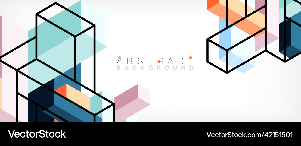 Abstract background 3d cubes cubic elements Abstract background 3d cubes cubic elements vector image