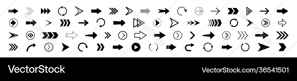 Arrow icon set right arrows icons for button Arrow icon set right arrows icons for button Vector Image