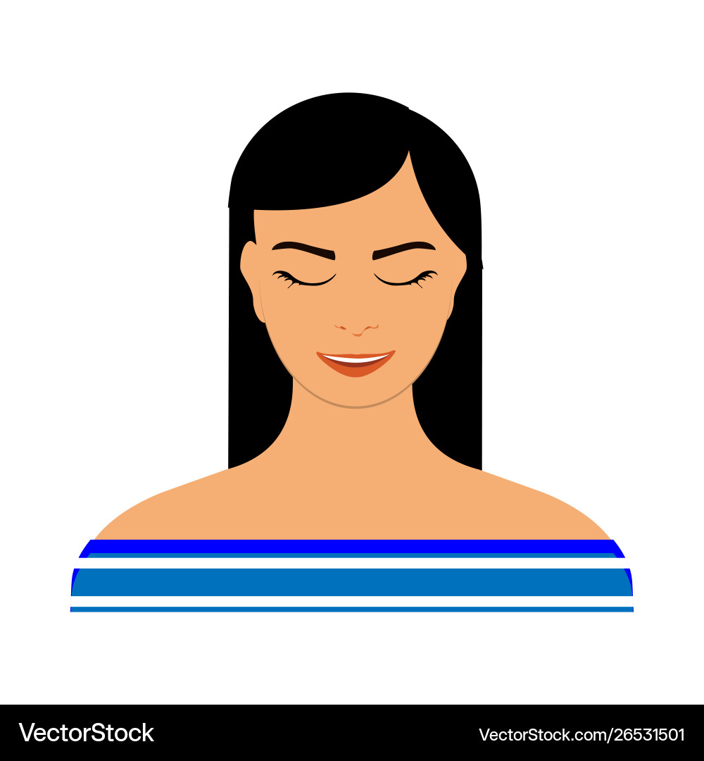 Beautiful teenage girl woman with different Beautiful teenage girl woman with different vector image