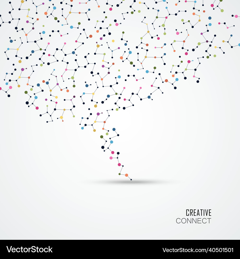 Colorful background with connection dots and lines Colorful background with connection dots and lines vector image