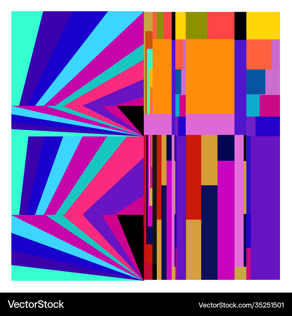 Colorful geometric and curve background pattern Vector Image