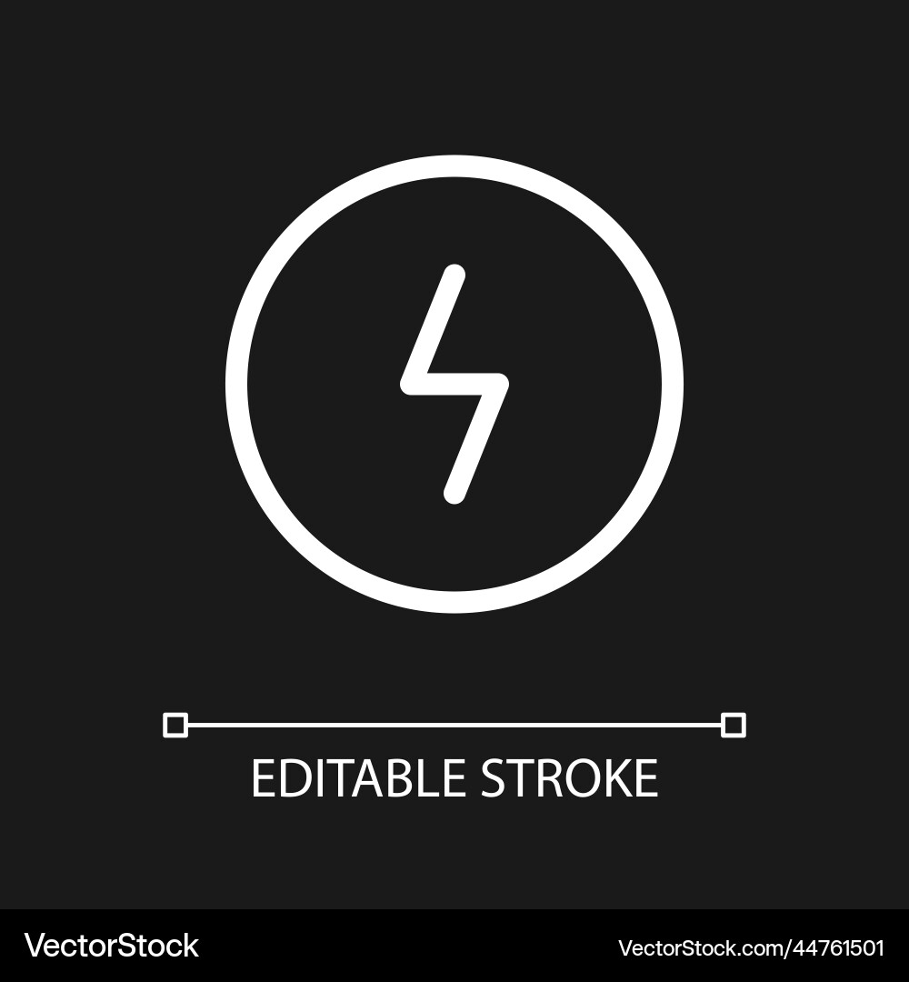 Dangerous current pixel perfect white linear ui Vector Image