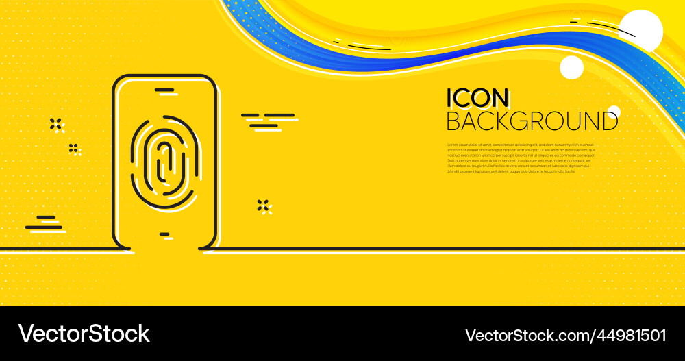Fingerprint line icon finger print scan sign Fingerprint line icon finger print scan sign vector image
