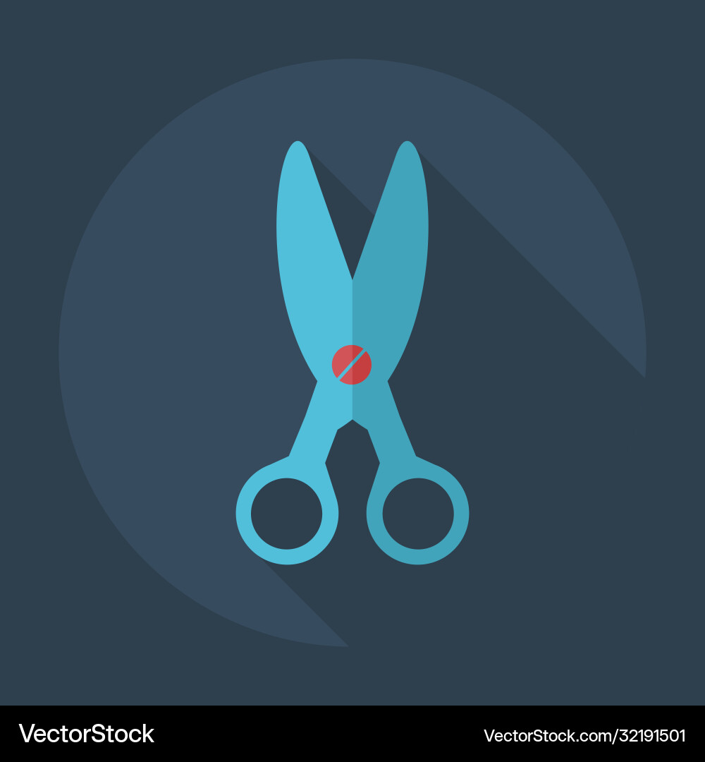 Flat modern design with shadow icons scissors Flat modern design with shadow icons scissors vector image