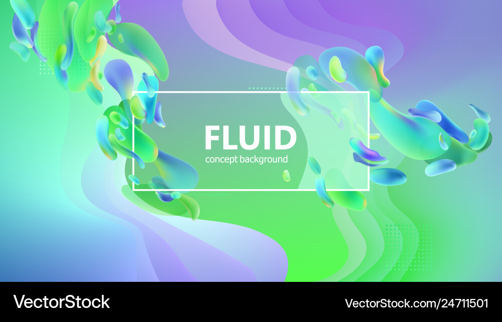 Fluid gradient shapes composition liquid color Fluid gradient shapes composition liquid color vector image