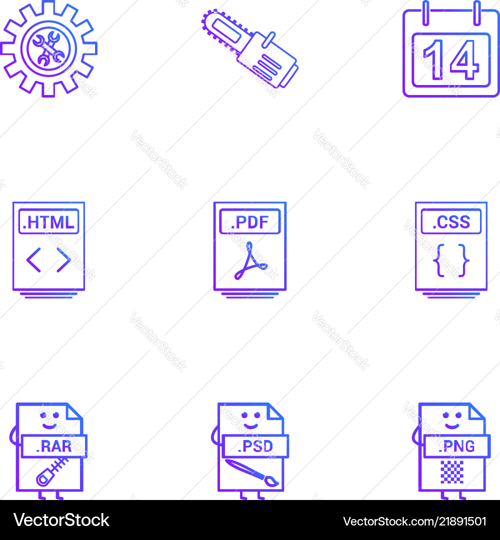 Gear cutter calender html file pdf css Vector Image