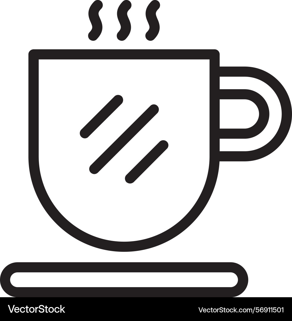 Hot cocoa linear style icon design Vector Image