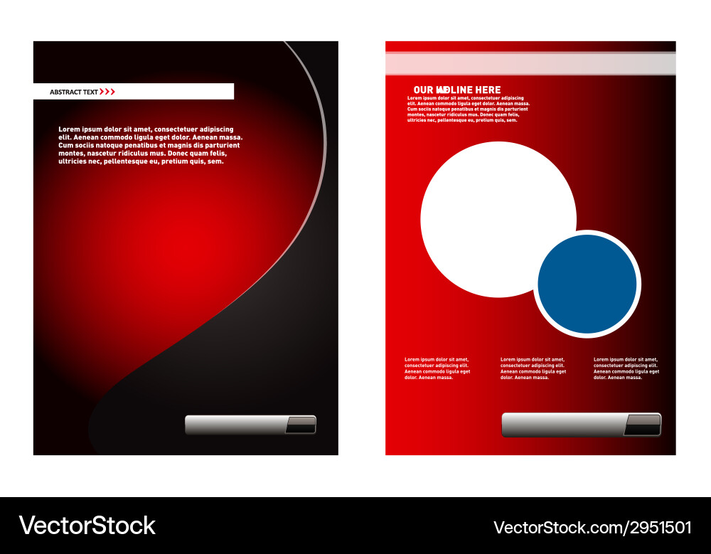Leaflet design element red background vector image