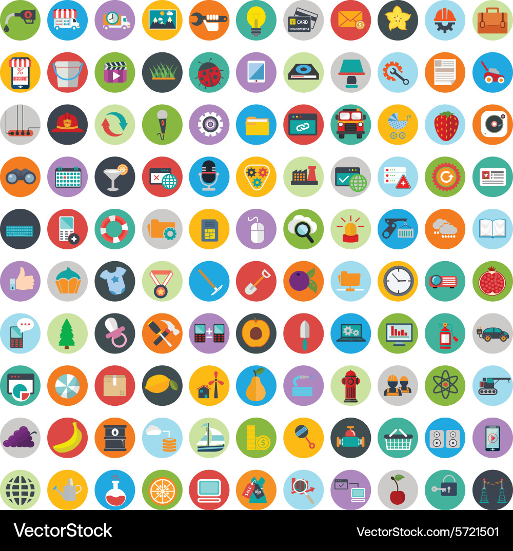 Modern Business & Finance Icons Vector Image