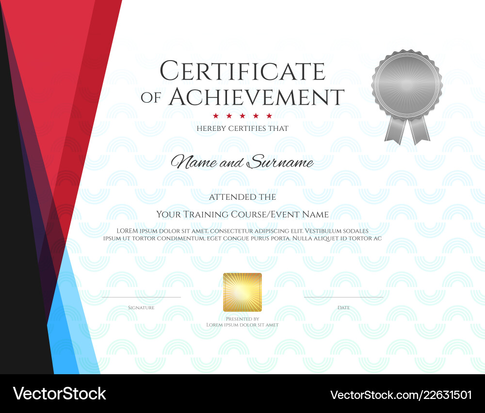 Modern certificate template with elegant border Modern certificate template with elegant border vector image