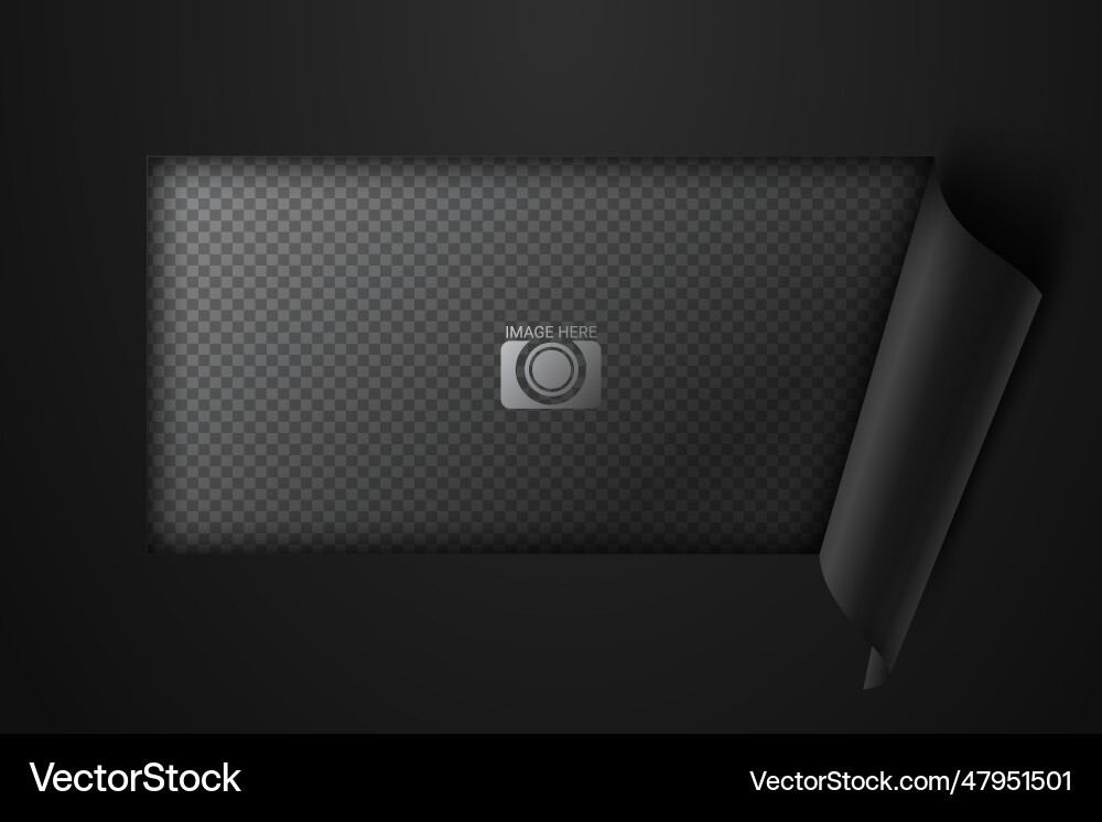 Page curl with shadow on transparent background Vector Image