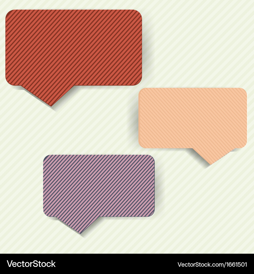 Paper origami speech bubble colored blank for text Vector Image