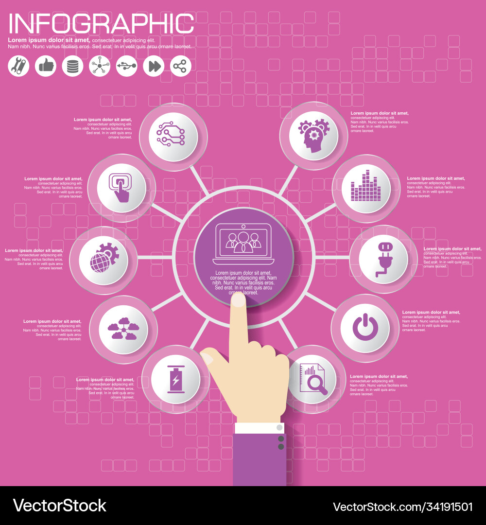 Part report with logo and icons set Part report with logo and icons set vector image