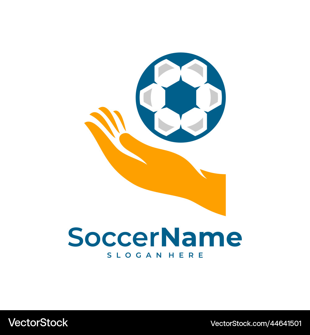 Pflege Fußball Logo Vorlage Fußball Design Pflege Fußball Logo Vorlage Fußball Design vektorbild