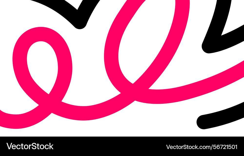 Playful loop composition on white background Vector Image