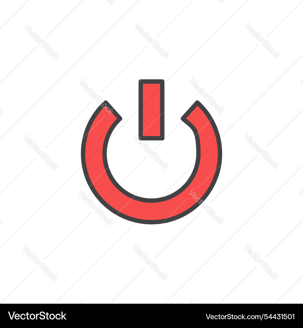 Power button icon in colored version Power button icon in colored version vector image