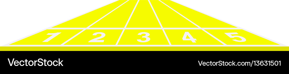 Running track in yellow design vector image