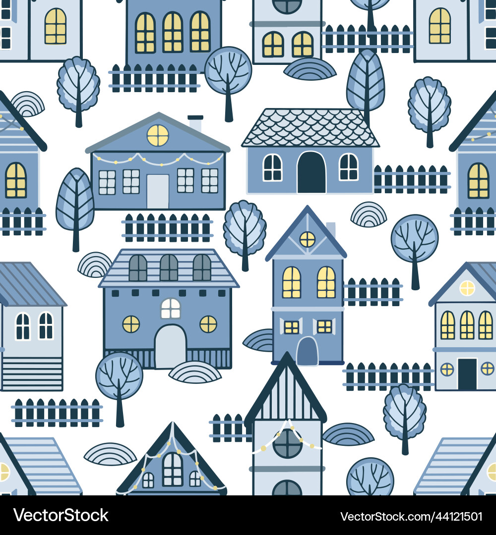 Seamless pattern with hand drawn tree Seamless pattern with hand drawn tree vector image