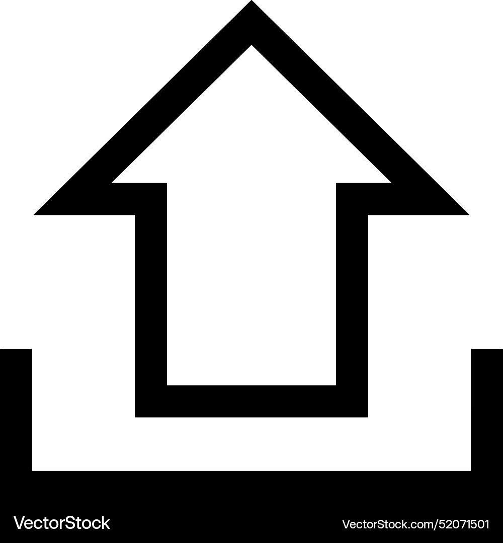 Upload outline icon symbol image Vector Image