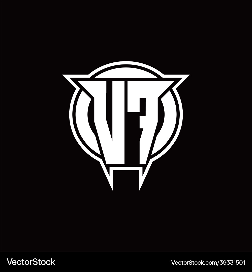 Vf logo monogram with circle rounded shape design Vf logo monogram with circle rounded shape design vector image