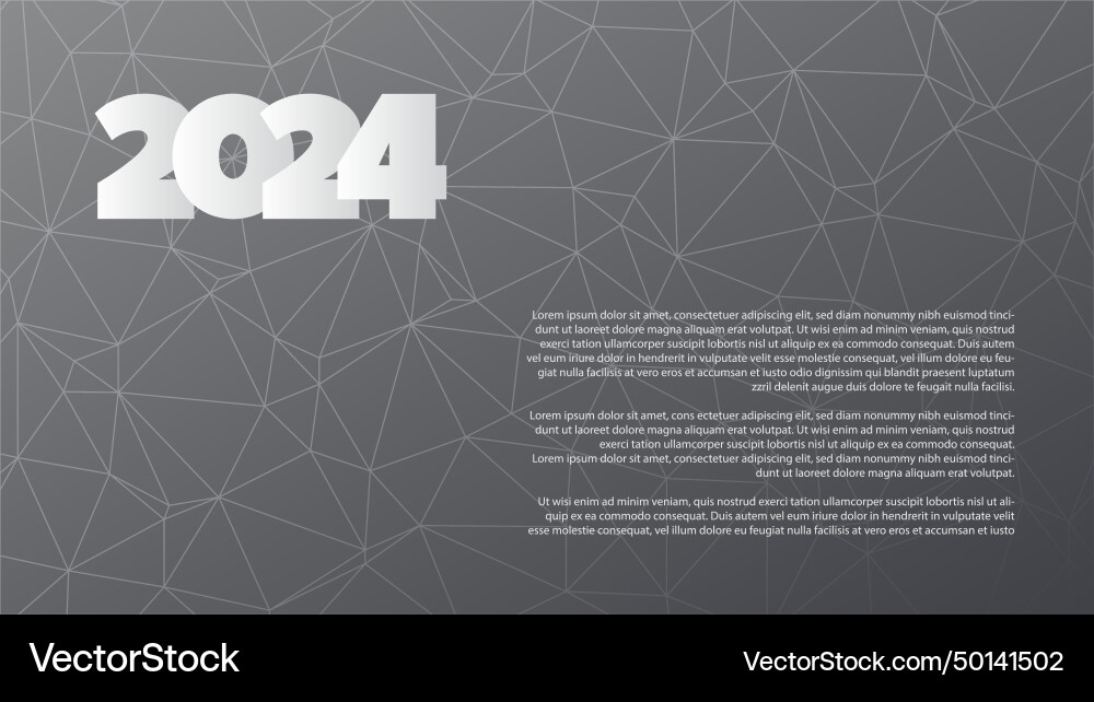 2024 year triangle pattern with sample text vector image