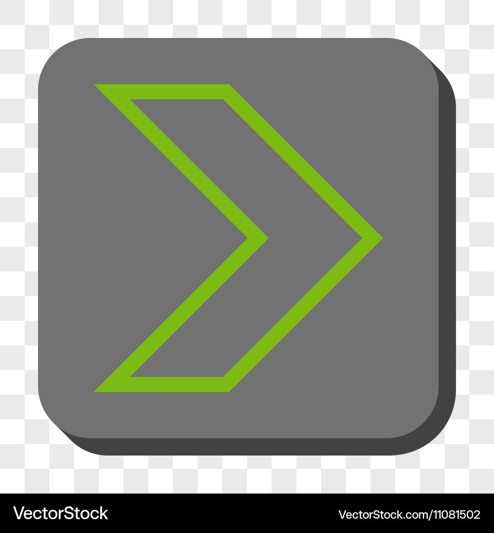 Arrowhead right rounded square button vector image