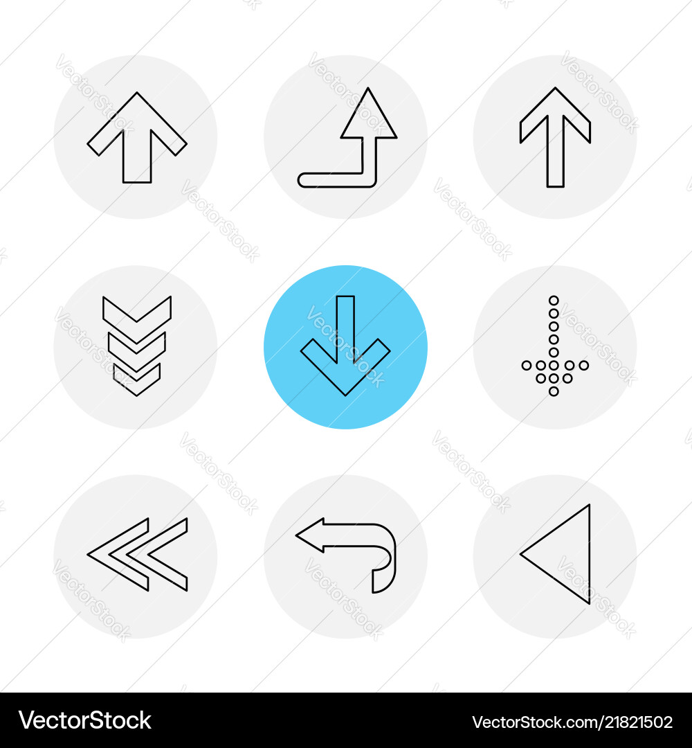 Arrows directions pointer arrow user vector image