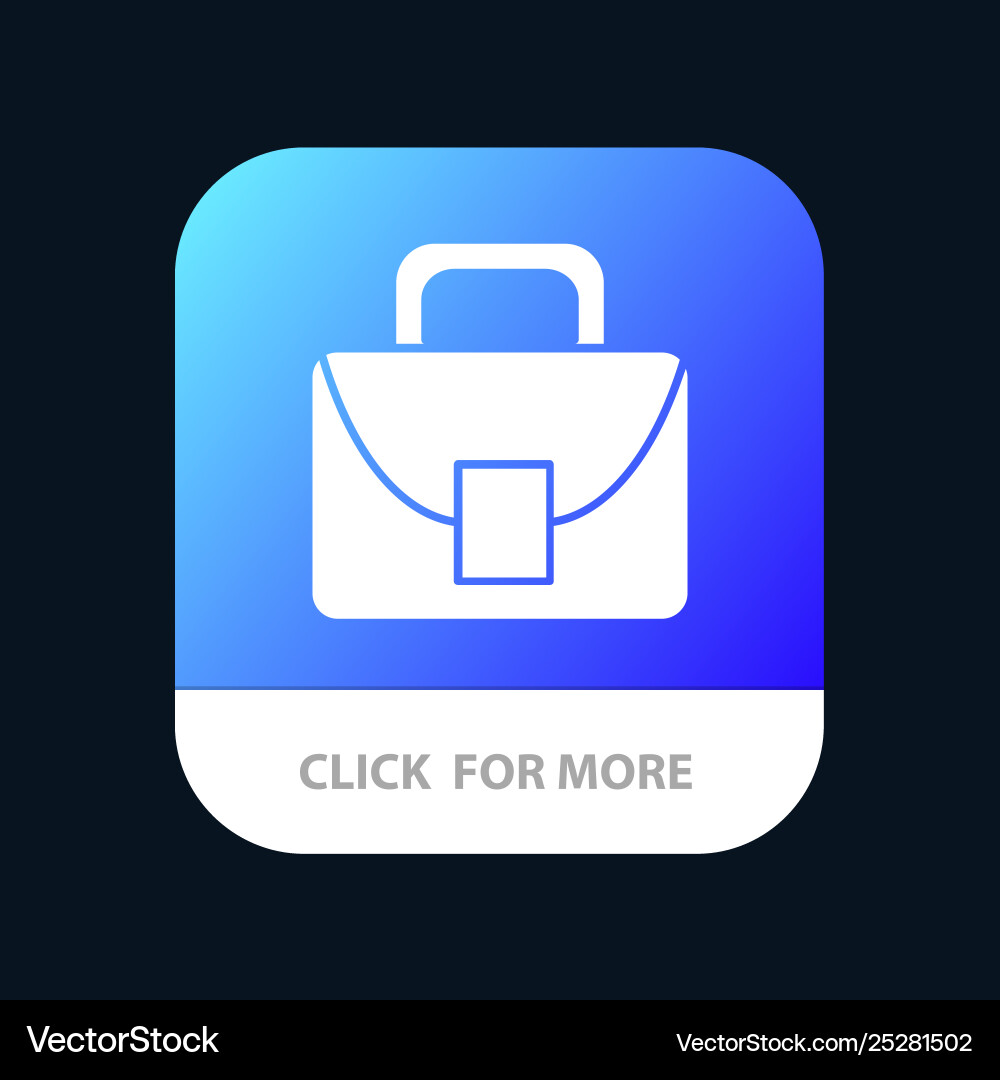 Bag worker logistic global mobile app button Vector Image