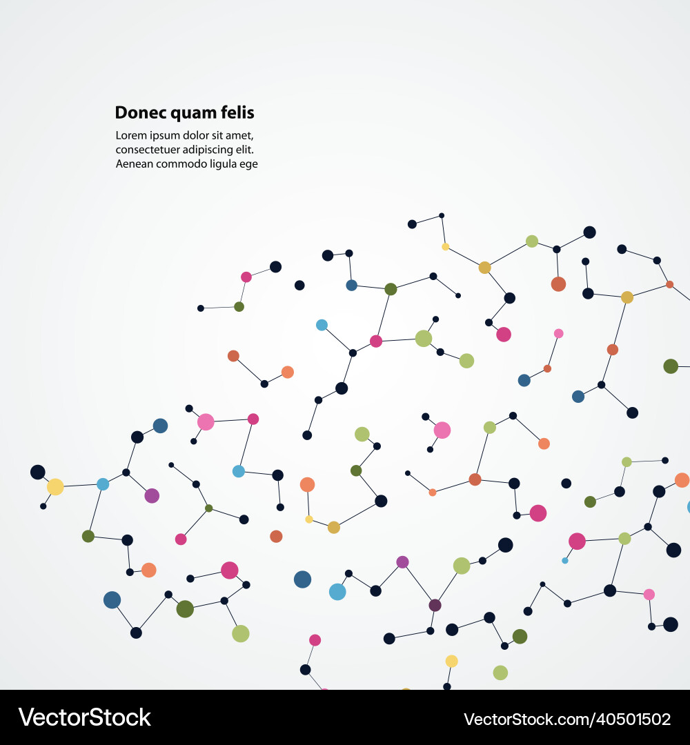 Colorful background with connection dots and lines Colorful background with connection dots and lines vector image