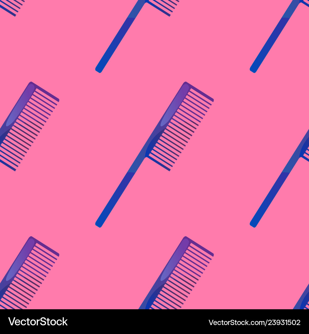 Comb seamless pattern vector image