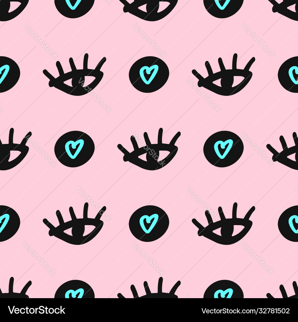 Cute girly seamless pattern drawn hand Vector Image
