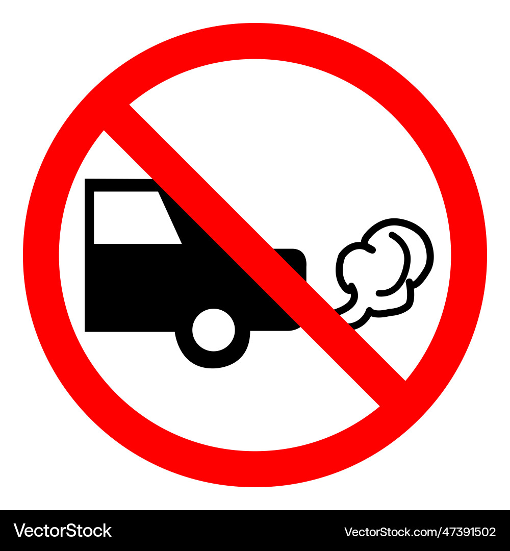 Do not switch on engine symbol Vector Image