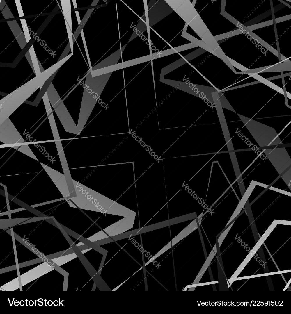 Edgy angular monochrome geometric element Edgy angular monochrome geometric element vector image