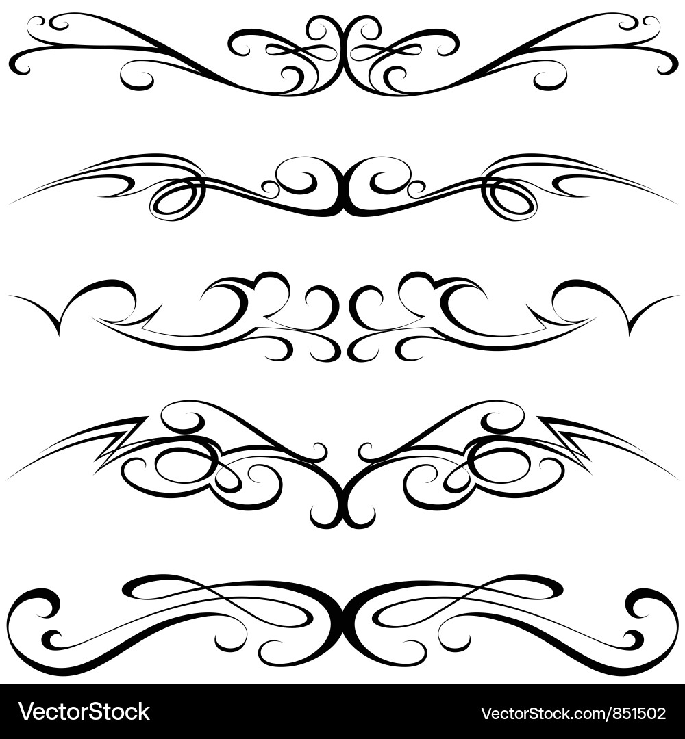 Elegant Calligraphic Scrollwork vector image