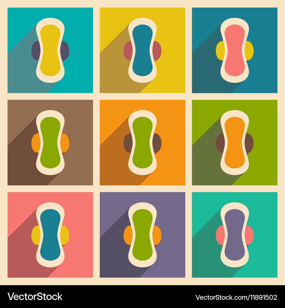 Flat with shadow concept and mobile application Vector Image