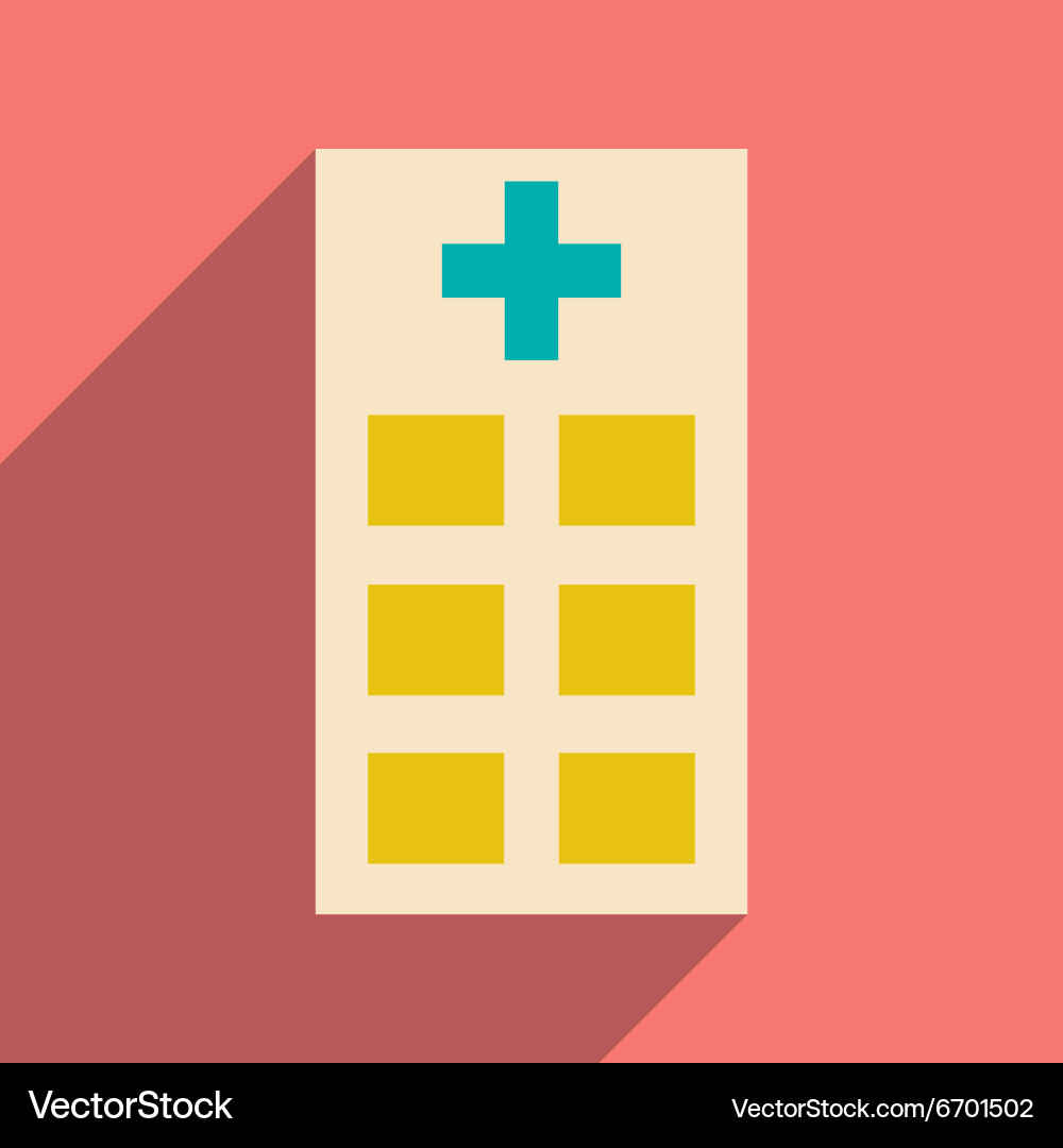 Flat with shadow icon and mobile application Vector Image
