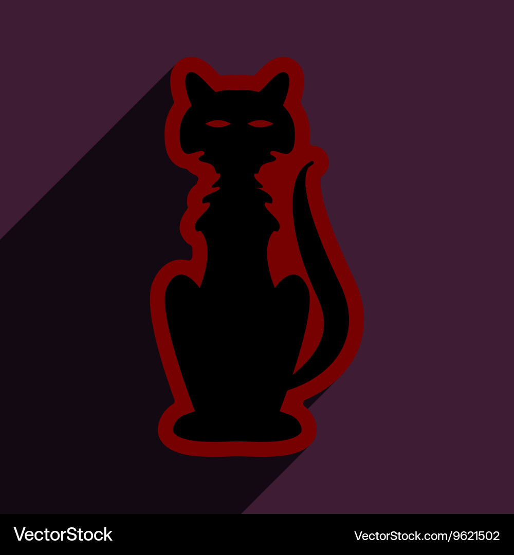 Flat with shadow icon and mobile application vector image