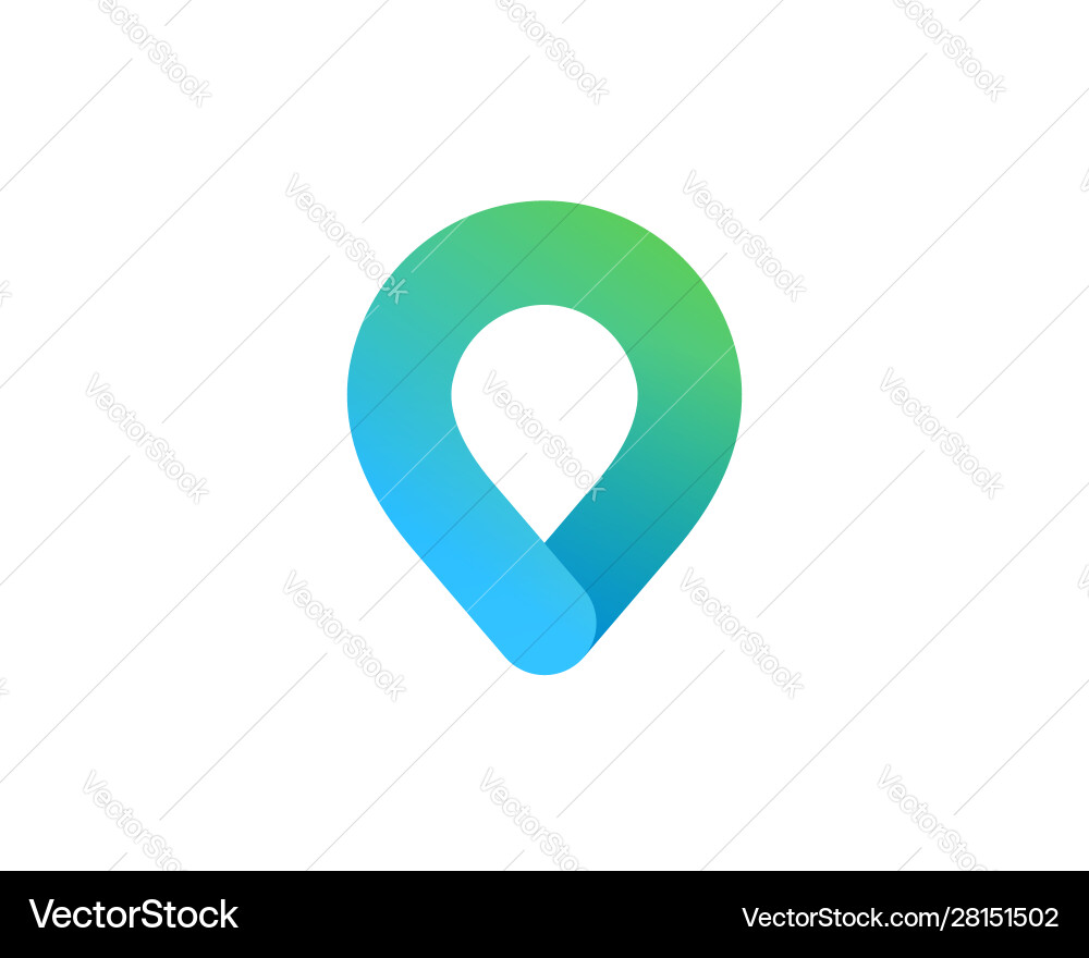 Geolocation Pin Icon - Location Marker vector image