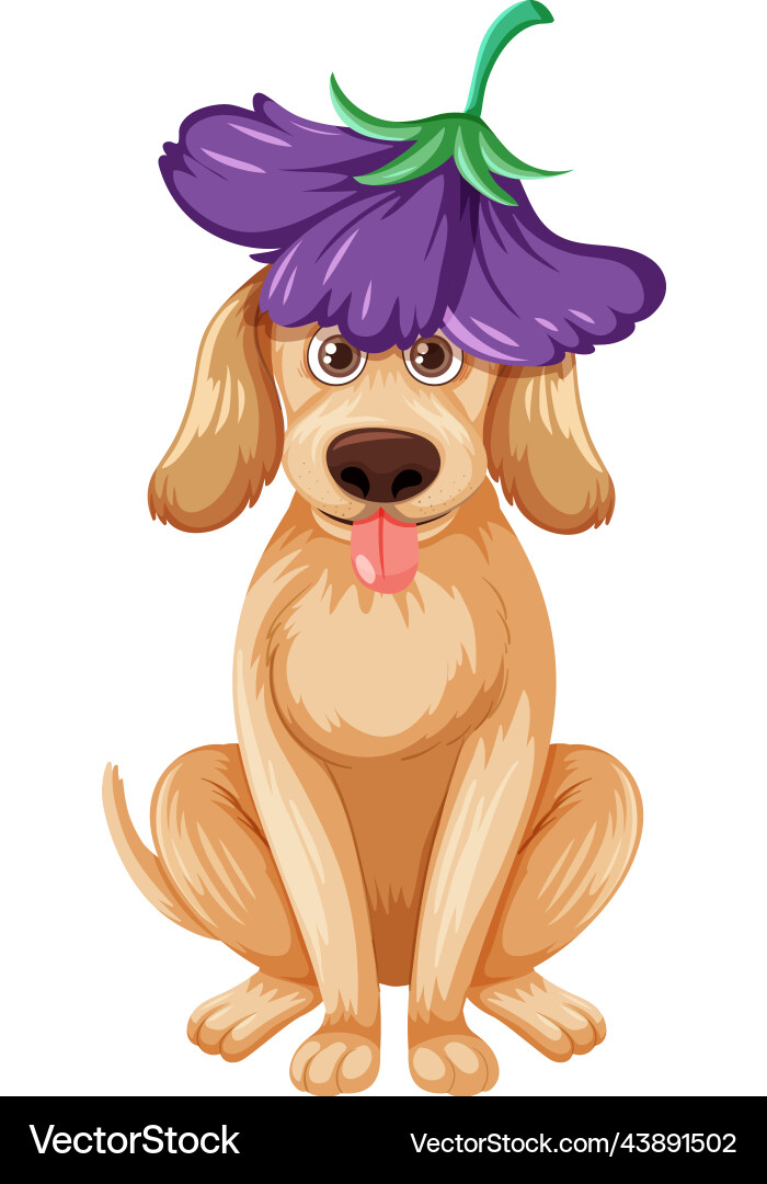 Golden retriever dog cartoon character Golden retriever dog cartoon character vector image