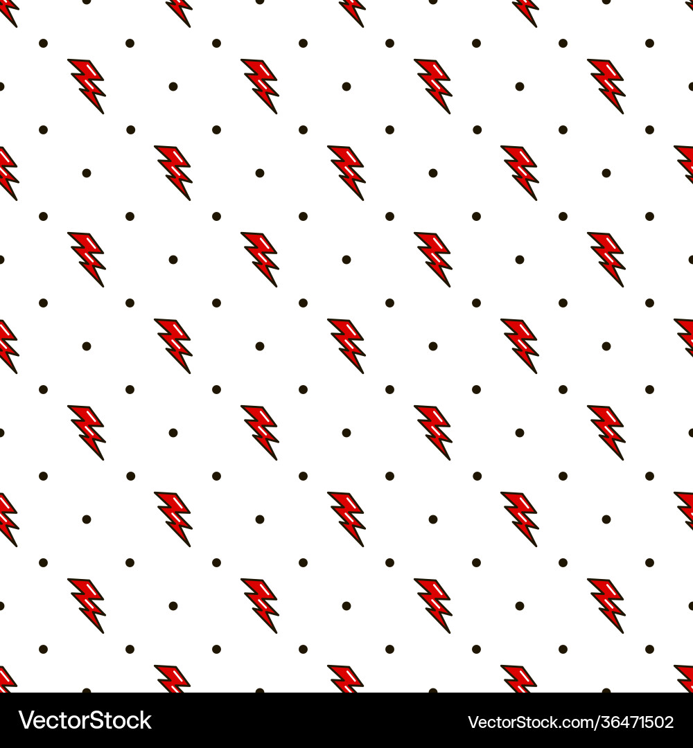 Lightning patternlightning in oldschool style Vector Image