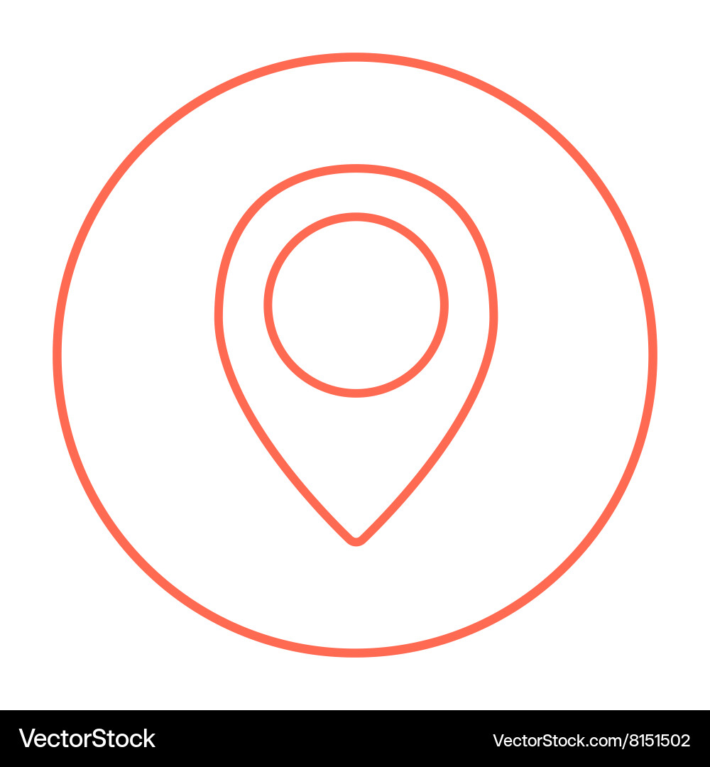 Map pointer line icon Vector Image