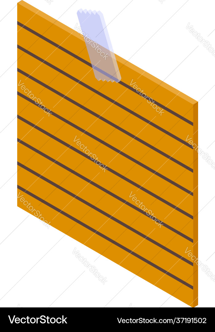 Memo line note icon isometric style Memo line note icon isometric style vector image