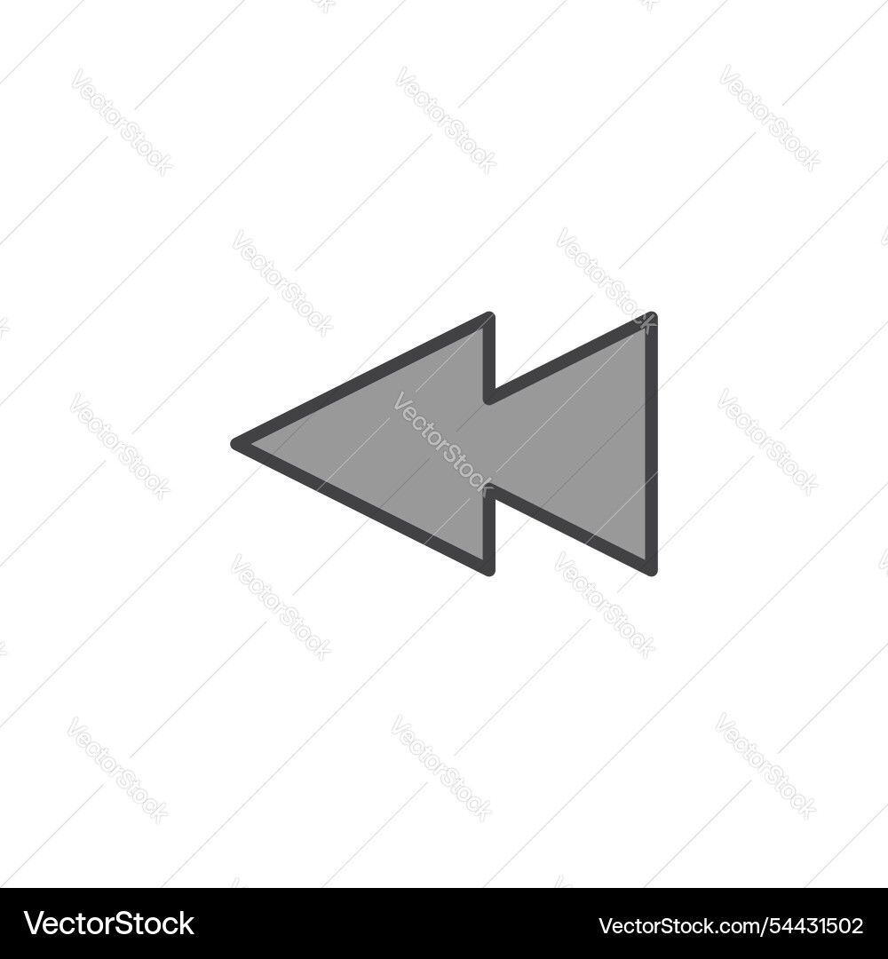 Previous arrow icon in colored version Previous arrow icon in colored version vector image