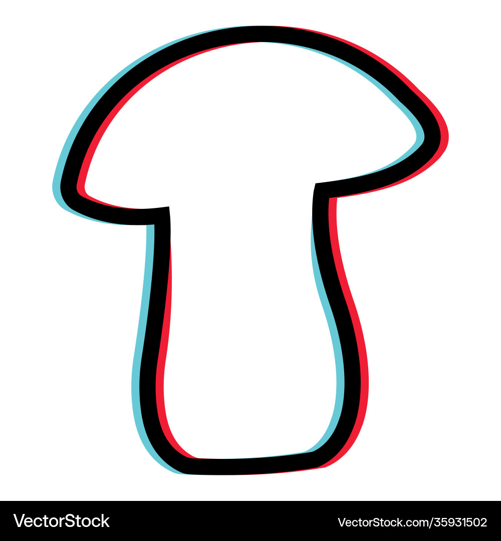 Psychedelic Magic Mushroom vector image