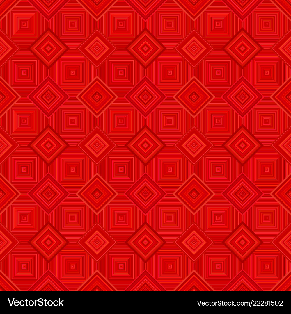 Red abstract seamless diagonal square pattern vector image