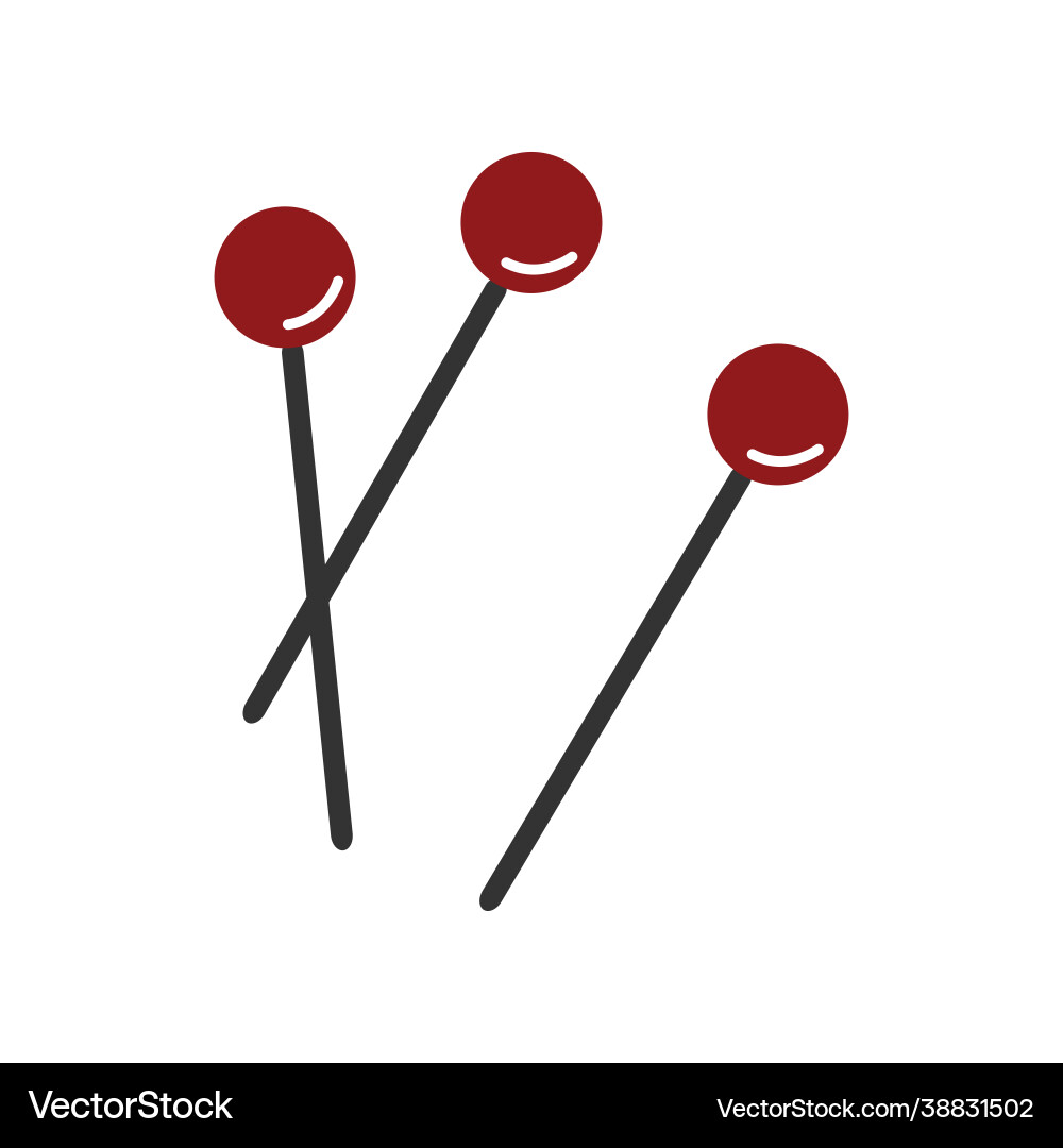 Red push pin attach buttons o Red push pin attach buttons o vector image